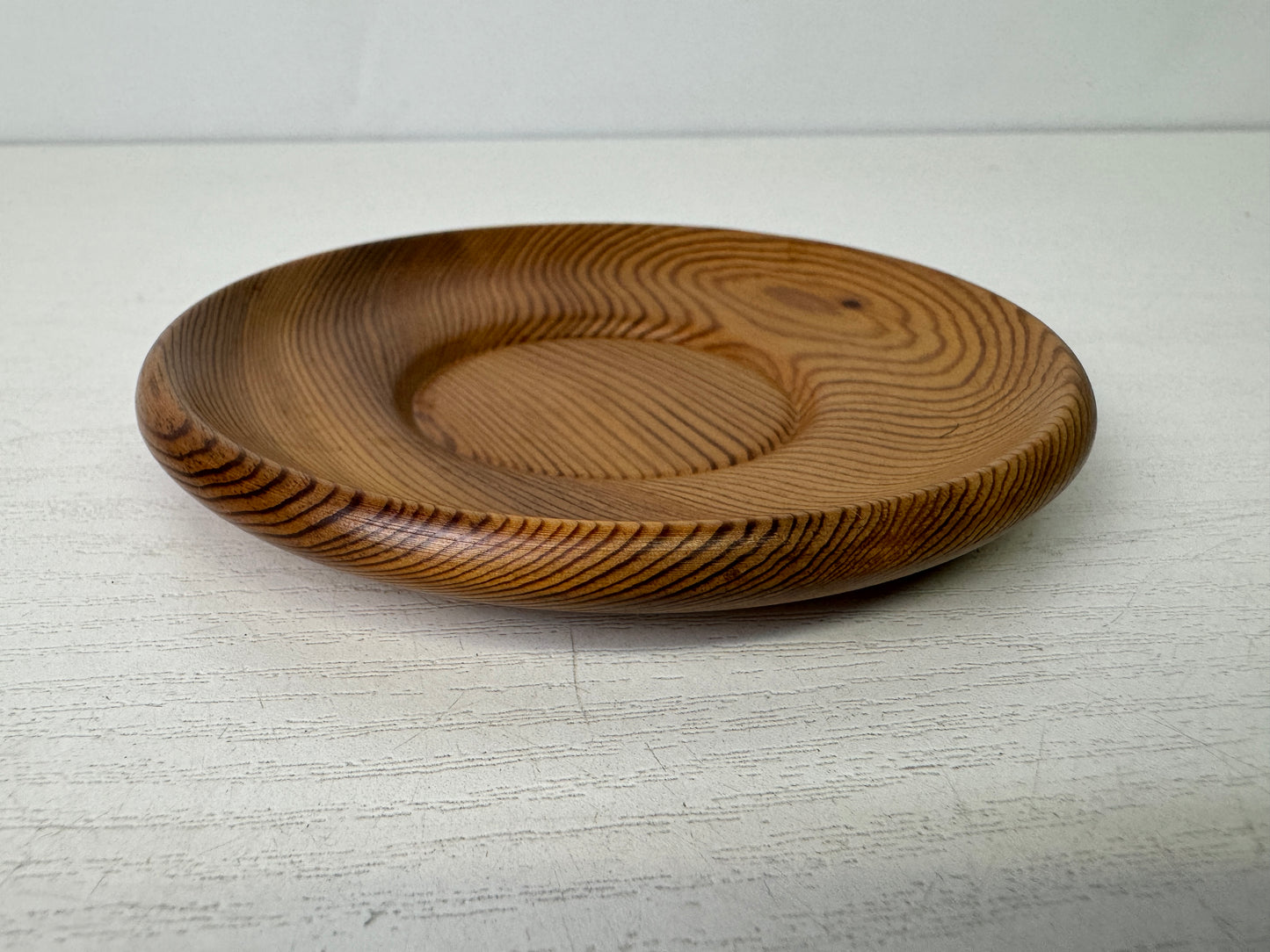 Y9850 DISH Yakusugi wood Chataku Coaster signed box Japan antique Sencha tea