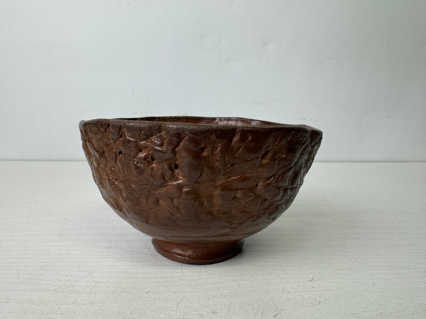 Y9851 CHAWAN Nanban-ware bowl signed box Japan antique tea ceremony pottery cup