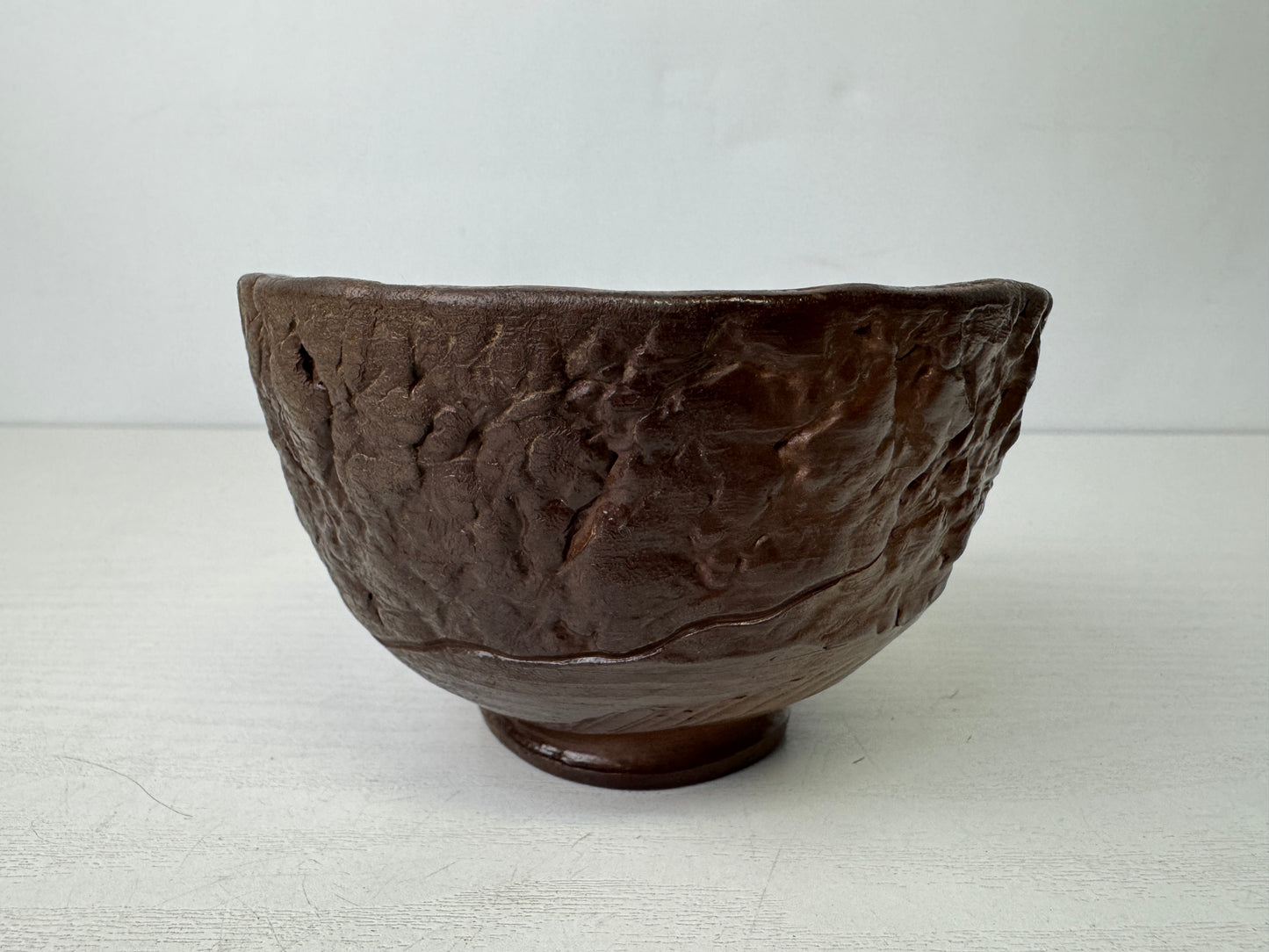 Y9851 CHAWAN Nanban-ware bowl signed box Japan antique tea ceremony pottery cup