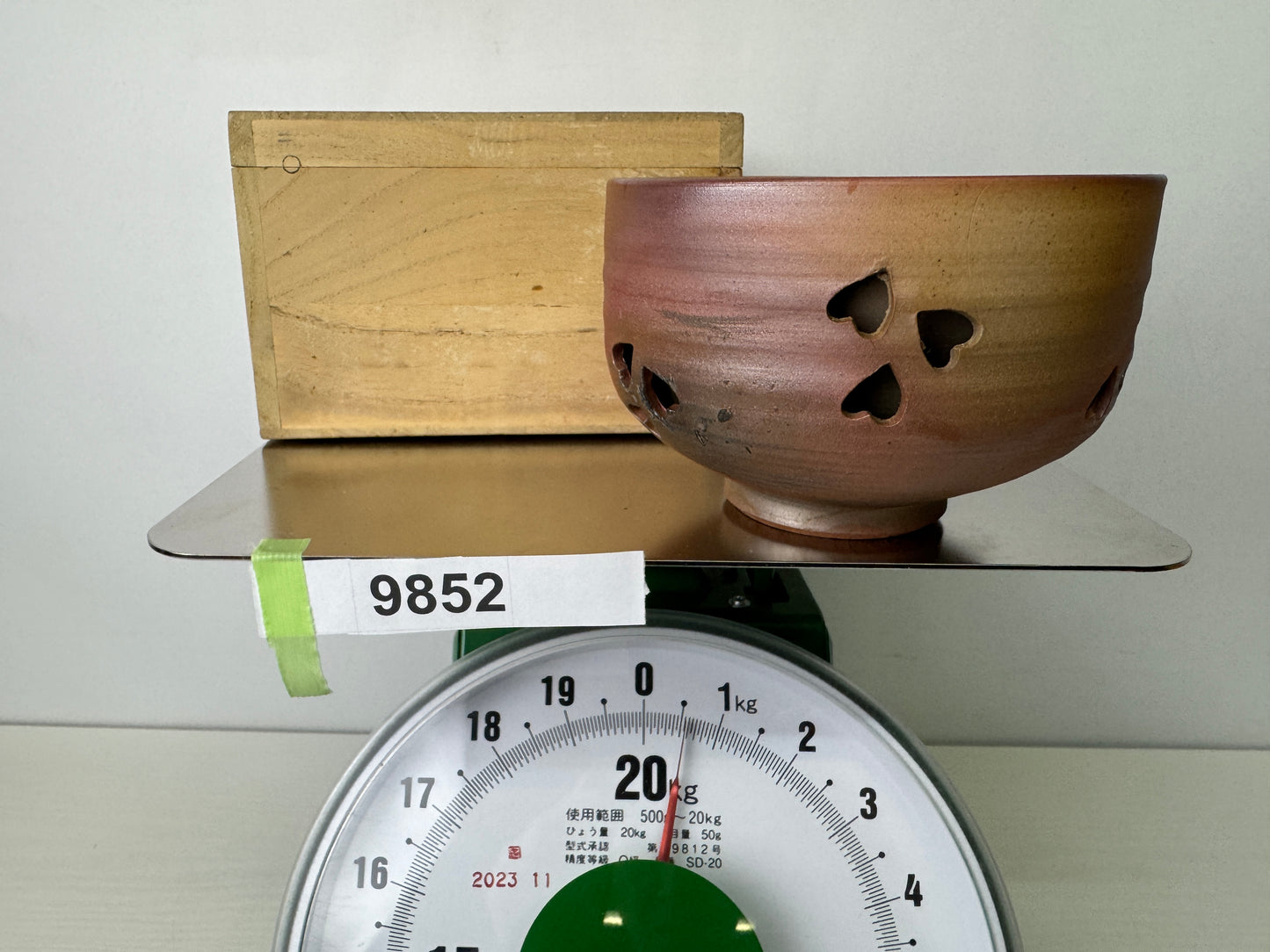 Y9852 CHAWAN Soma-ware bowl signed box Japan antique tea ceremony pottery cup