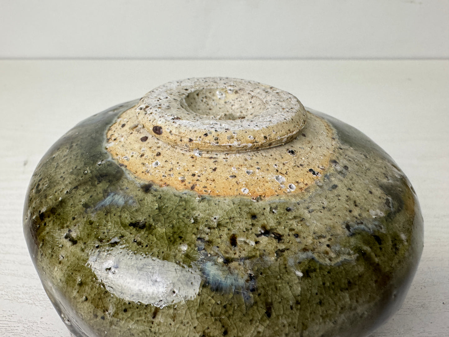 Y9853 CHAWAN Raku-ware bowl signed box Japan antique tea ceremony pottery cup