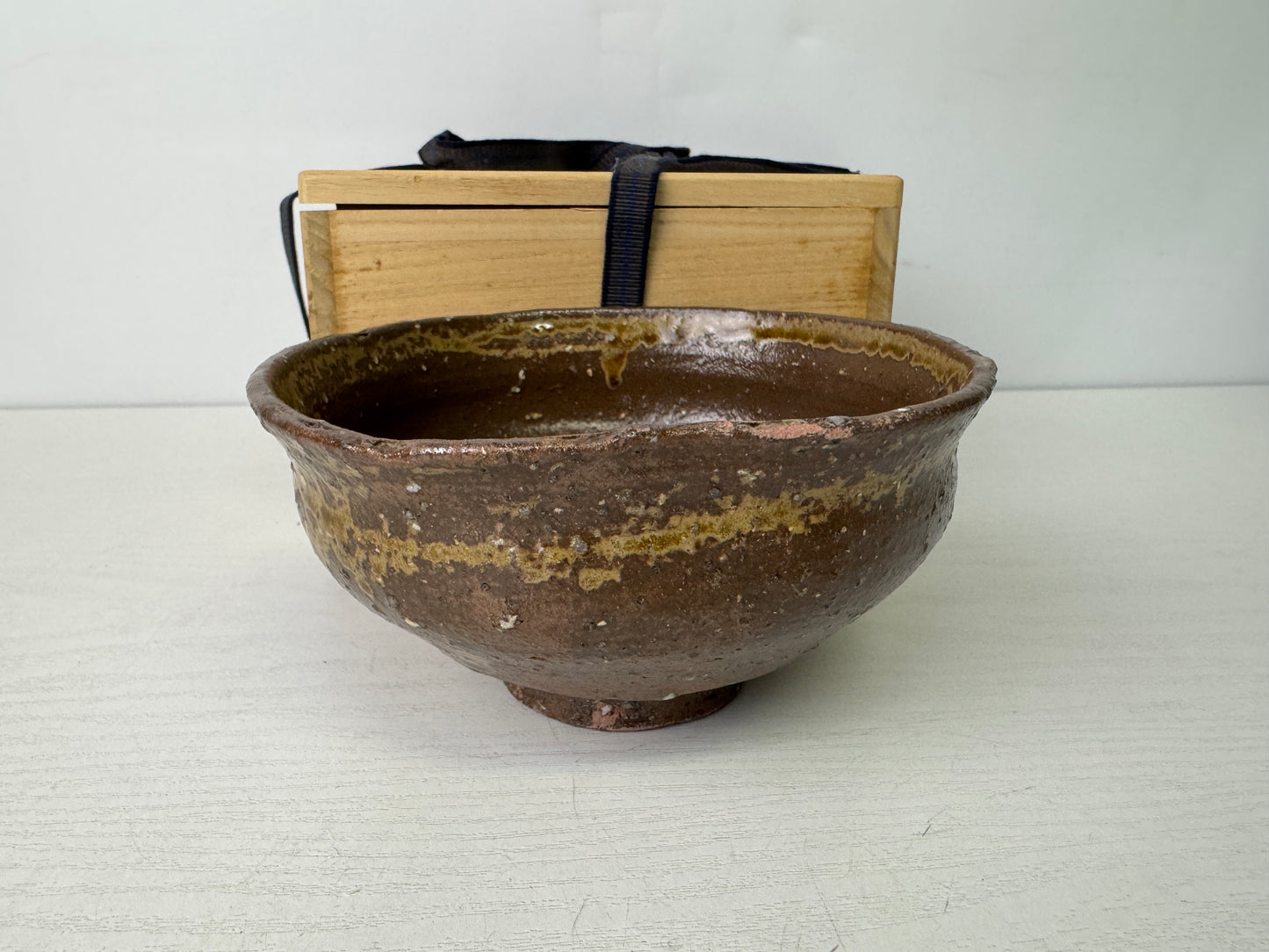 Y9854 CHAWAN Seto-ware Irabo bowl box Japan antique tea ceremony pottery cup