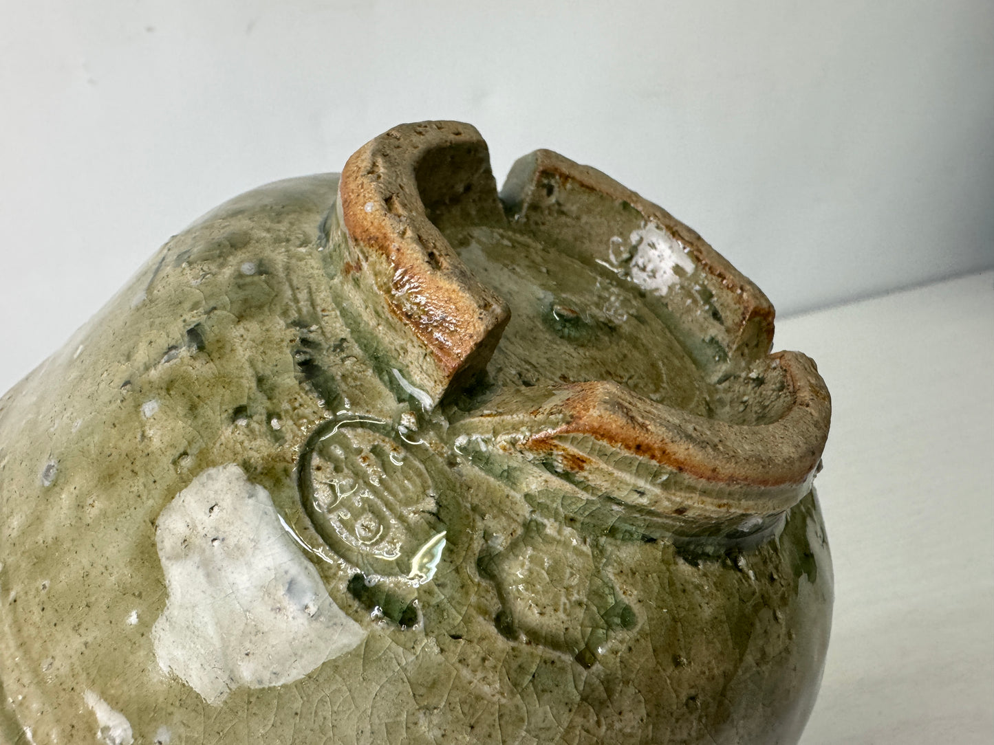 Y9855 CHAWAN Tsurumai-ware bowl signed box Hakeme brushmark Japan antique dishes