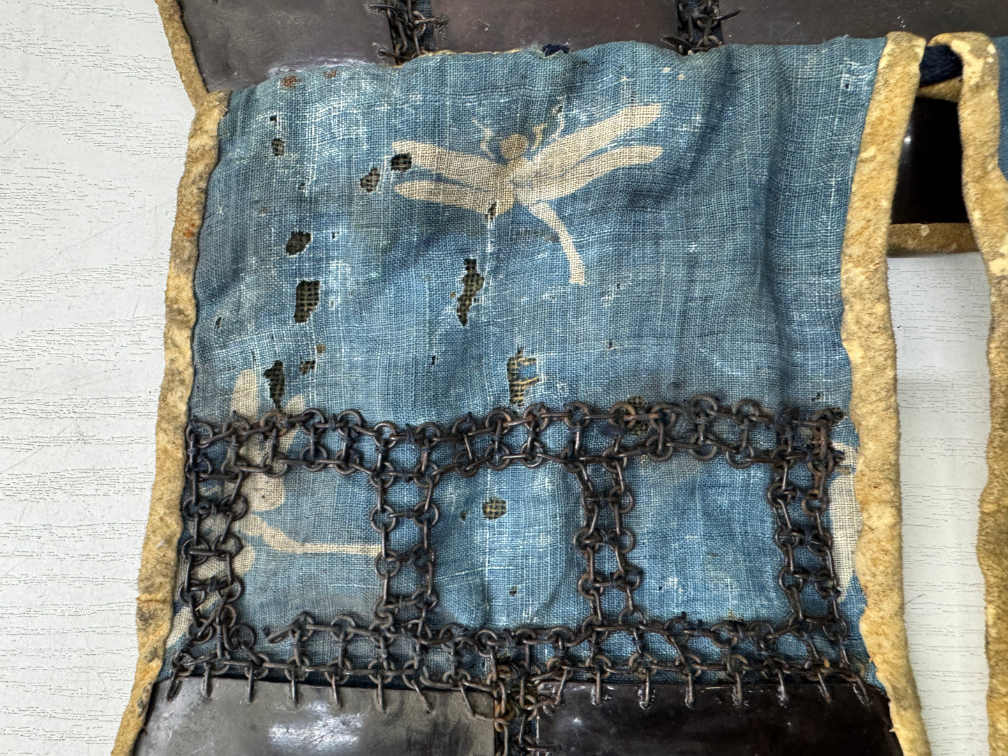 Y9860 YOROI Iron amor Karuta torso samurai bushi protective gear Japan antique