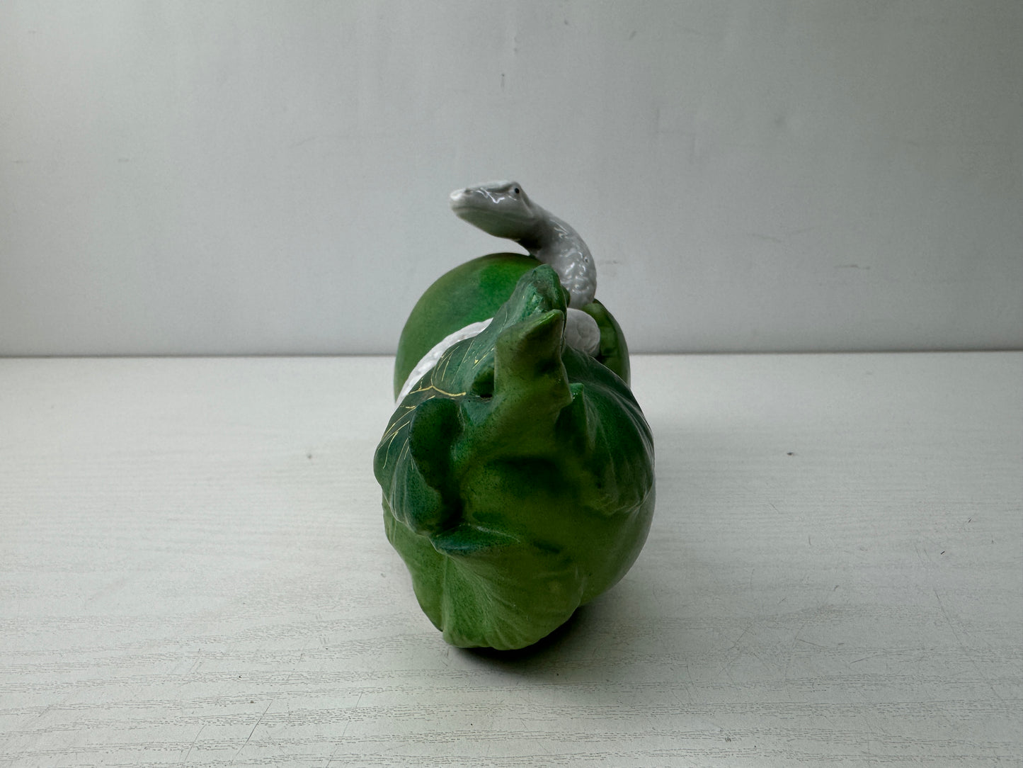 Y9861 OKIMONO Seto-ware Snake figure figurine signed Japan antique interior