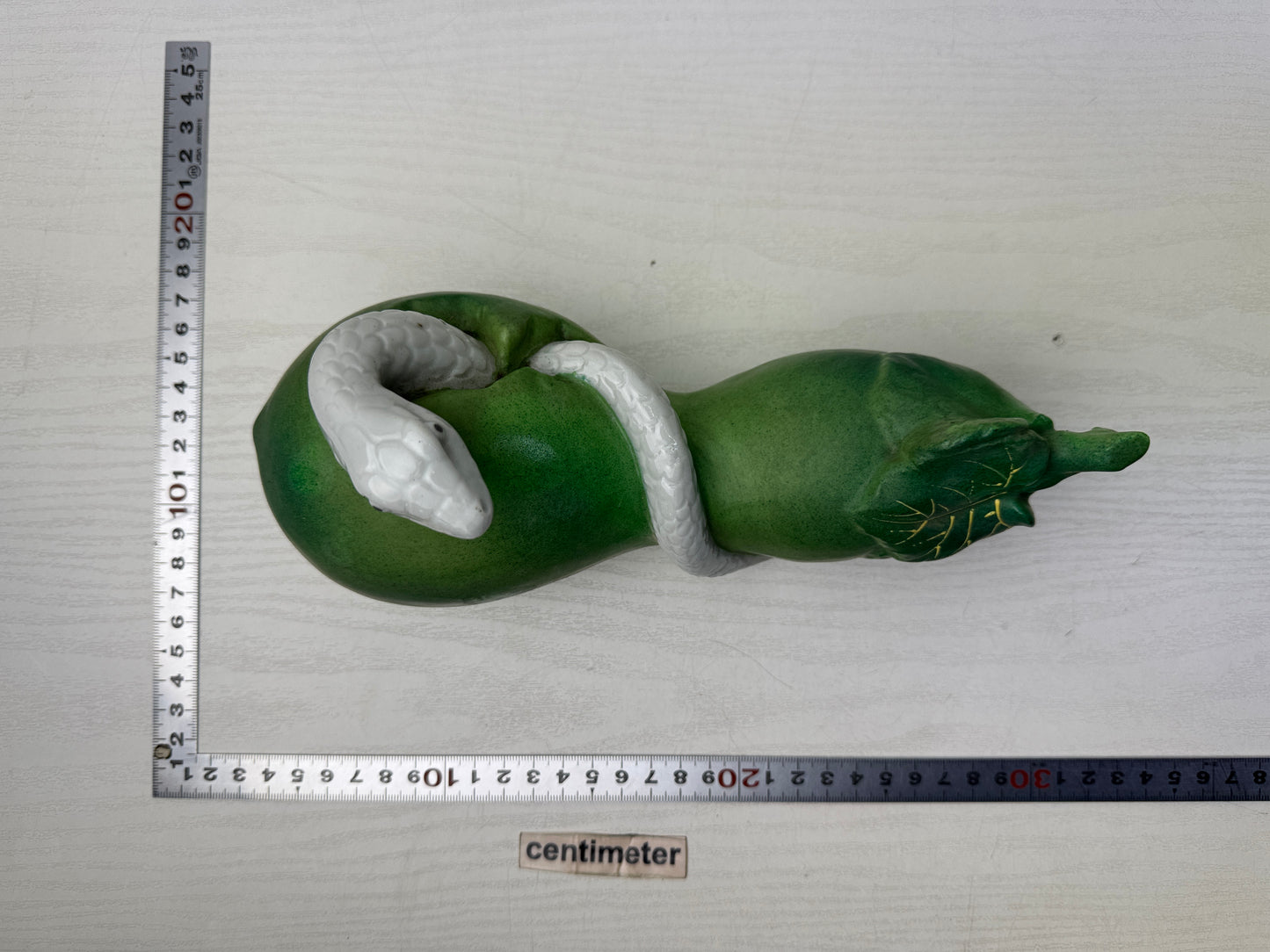 Y9861 OKIMONO Seto-ware Snake figure figurine signed Japan antique interior