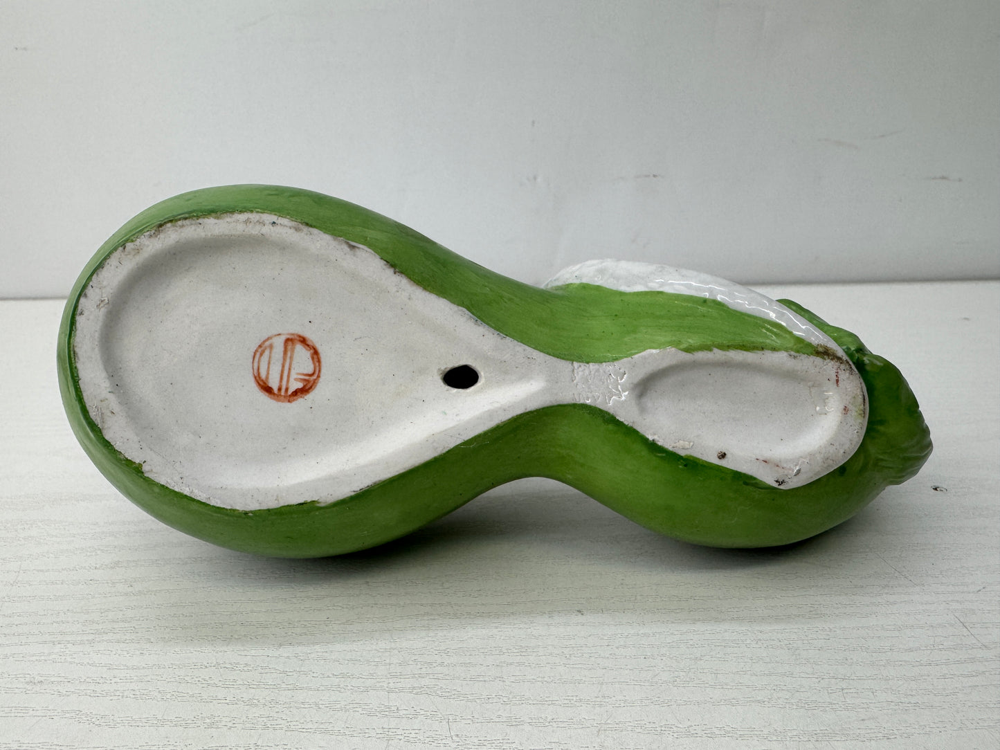 Y9861 OKIMONO Seto-ware Snake figure figurine signed Japan antique interior