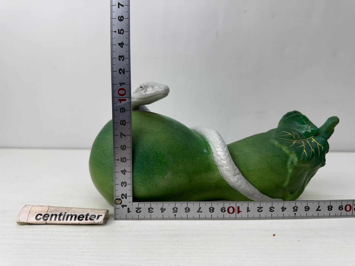 Y9861 OKIMONO Seto-ware Snake figure figurine signed Japan antique interior