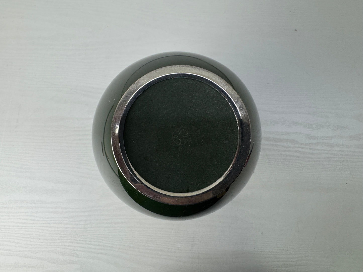 Y9862 FLOWER VASE Cloisonne green floral pattern signed box Japan antique decor