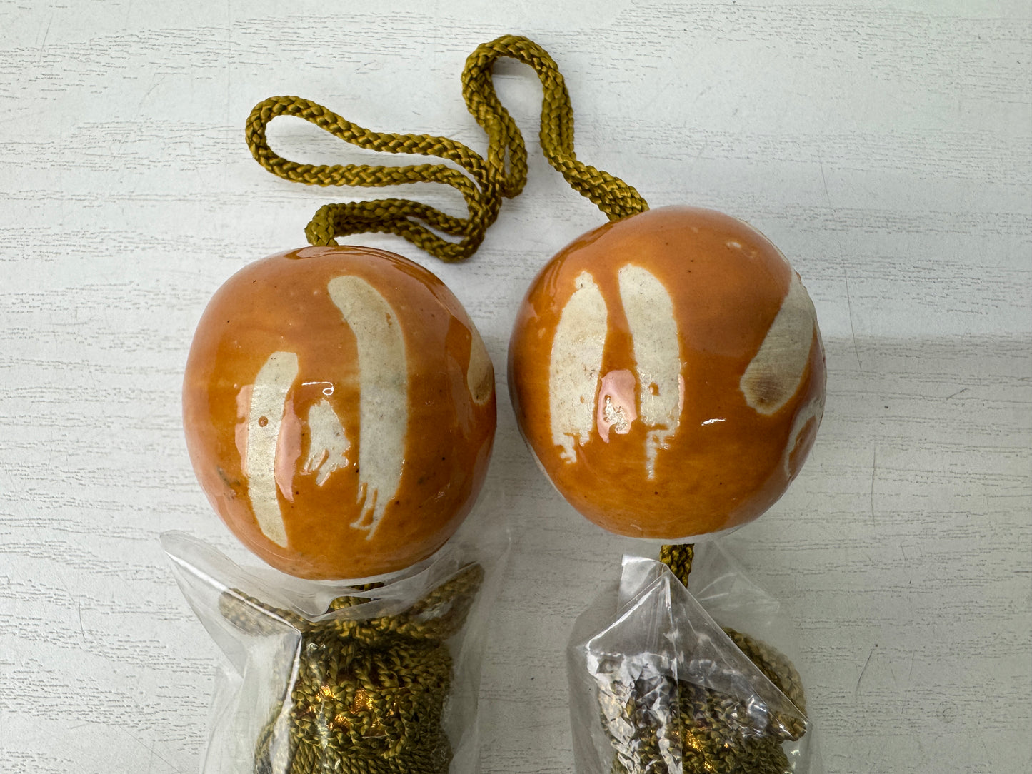 Y9863 FUCHIN Kyo-ware tassels box Japan kakejiku Hanging Scroll Weight interior