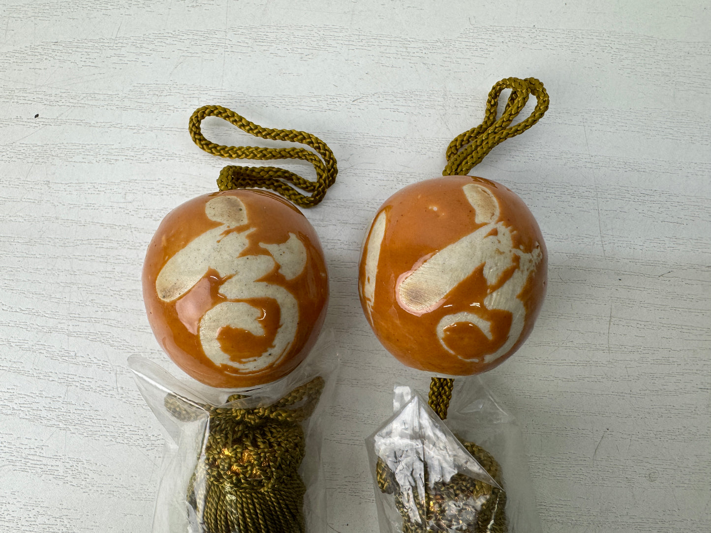 Y9863 FUCHIN Kyo-ware tassels box Japan kakejiku Hanging Scroll Weight interior