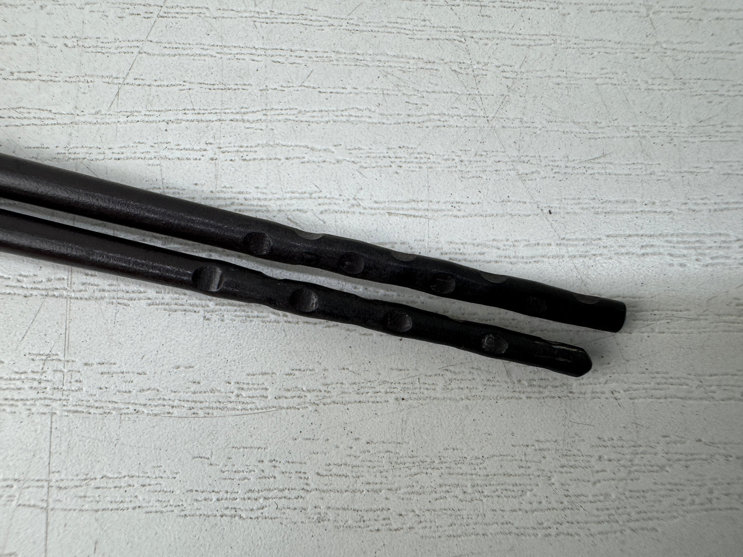 Y9865 HIBASHI Iron chopsticks fire tongs signed box Japan Tea Ceremoy antique