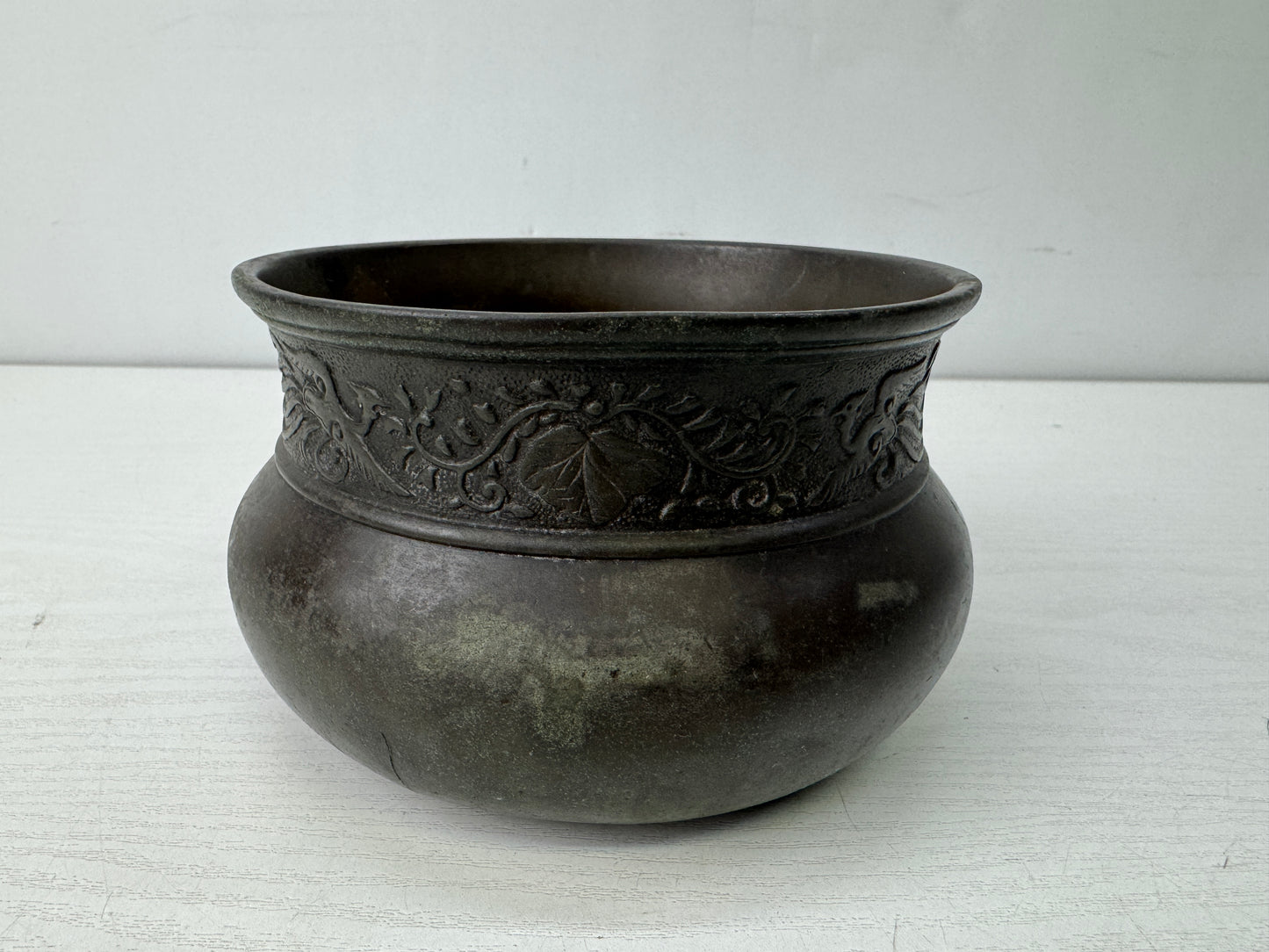 Y9866 KENSUI Copper water pot signed Koboshi Japan antique Tea Ceremony utensils