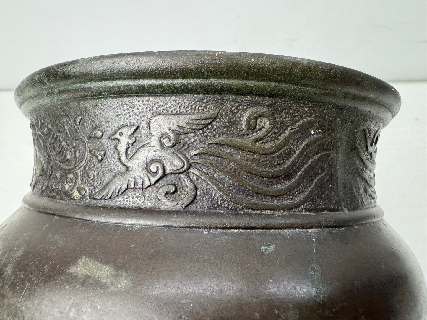 Y9866 KENSUI Copper water pot signed Koboshi Japan antique Tea Ceremony utensils