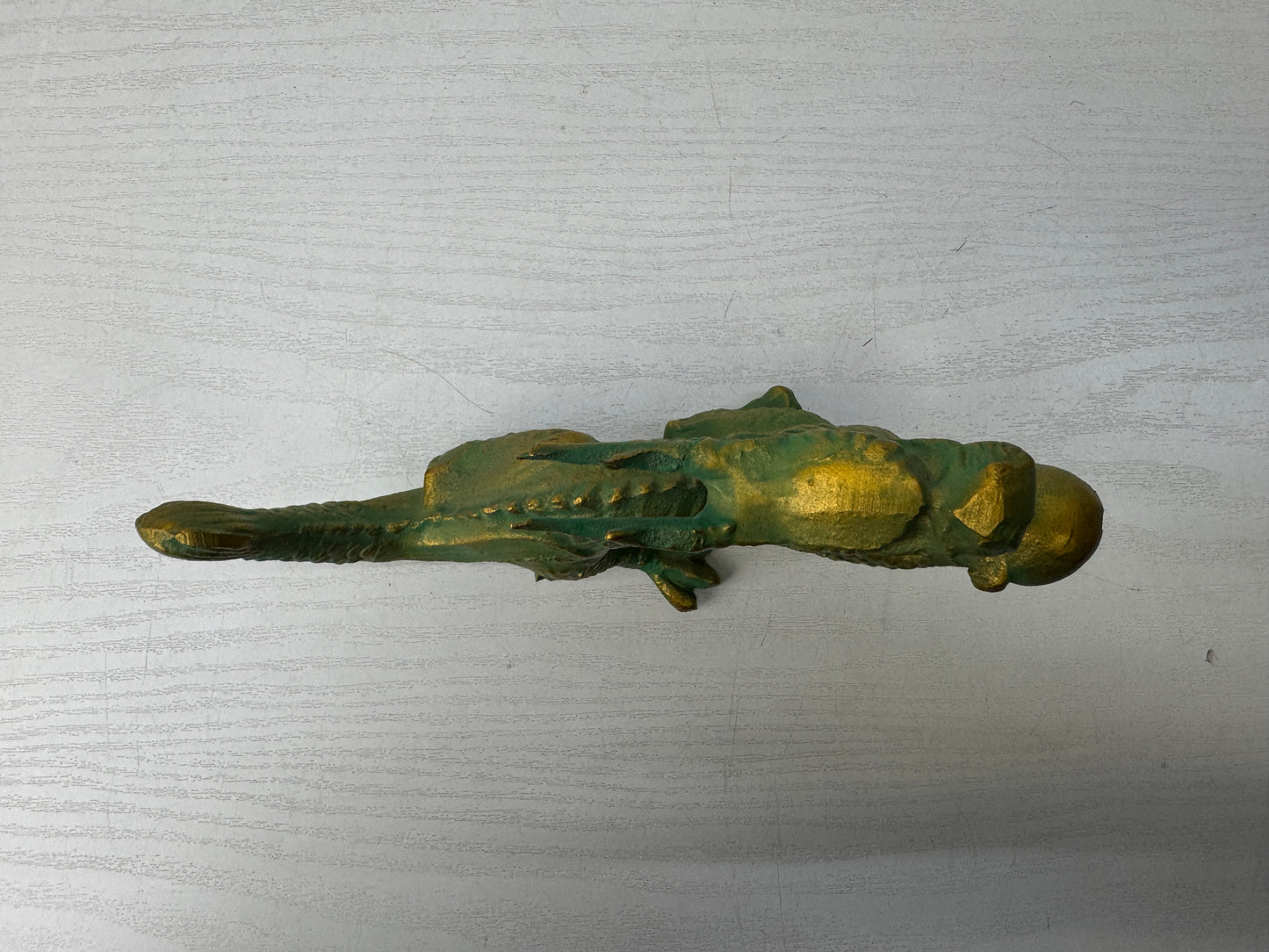 Y9875 OKIMONO metal Dragon figure figurine Japan antique interior decor ornament