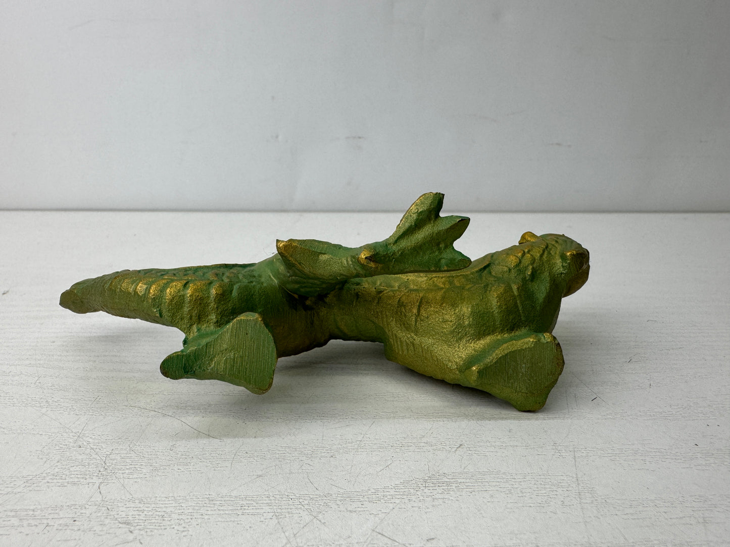 Y9875 OKIMONO metal Dragon figure figurine Japan antique interior decor ornament