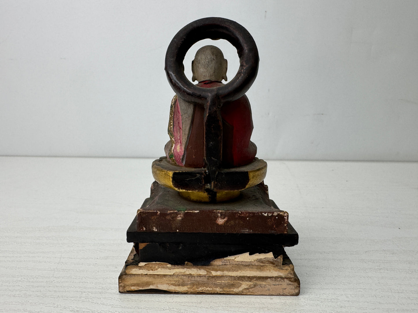 Y9877 STATUE wood carving Jizo Bodhisattva figurine Japan antique Buddhism