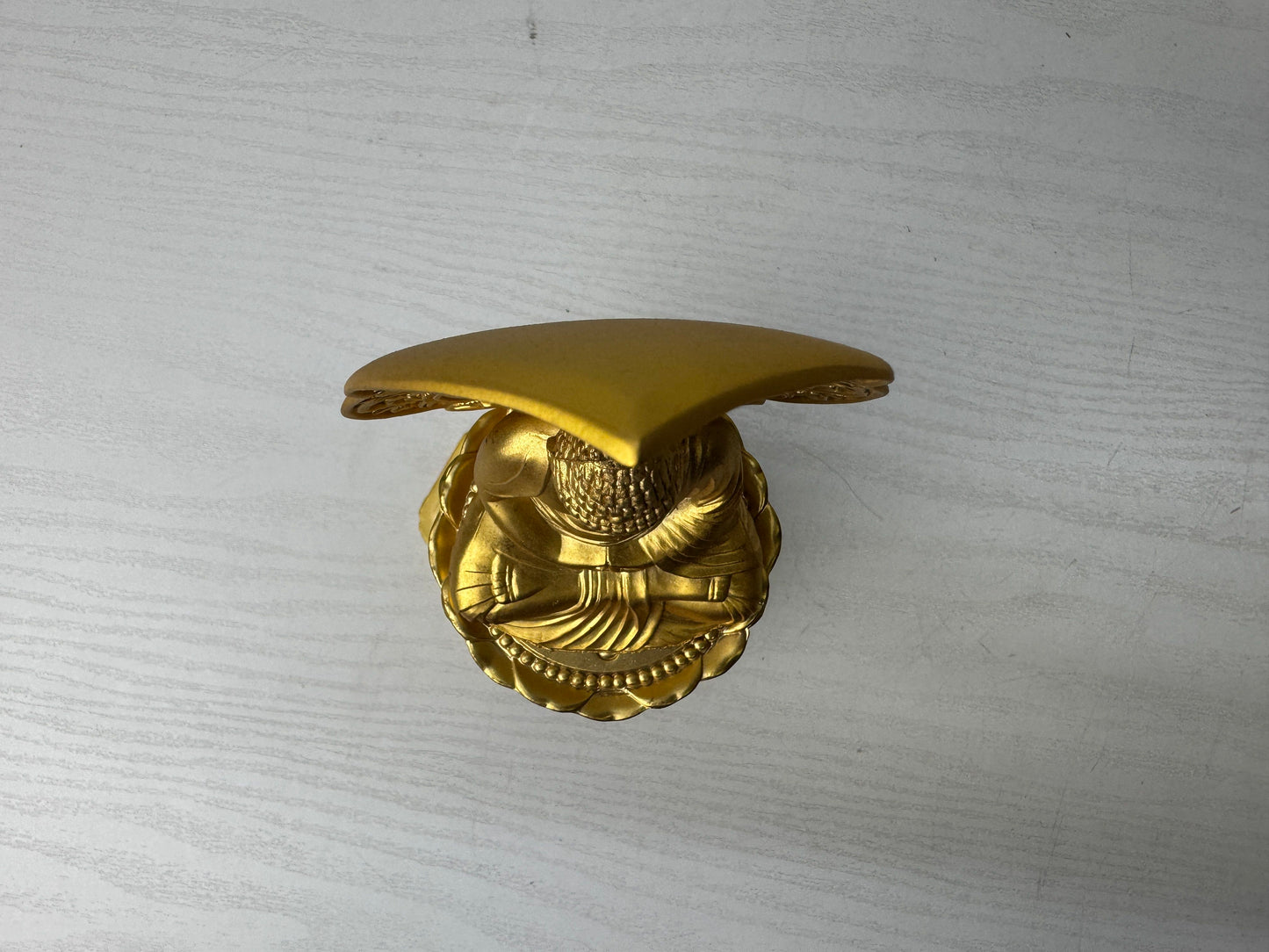 Y9879 STATUE seated Shaka Nyorai Buddha figurine signed Japan antique Buddhism