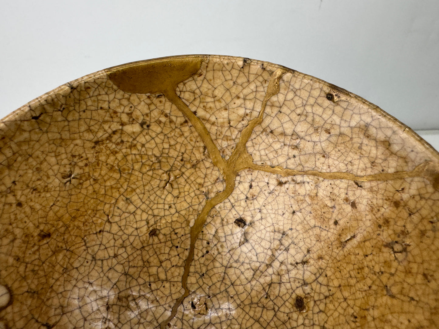 Y9882 CHAWAN Old Hagi bowl kintsugi signed box Japan antique tea ceremony cup