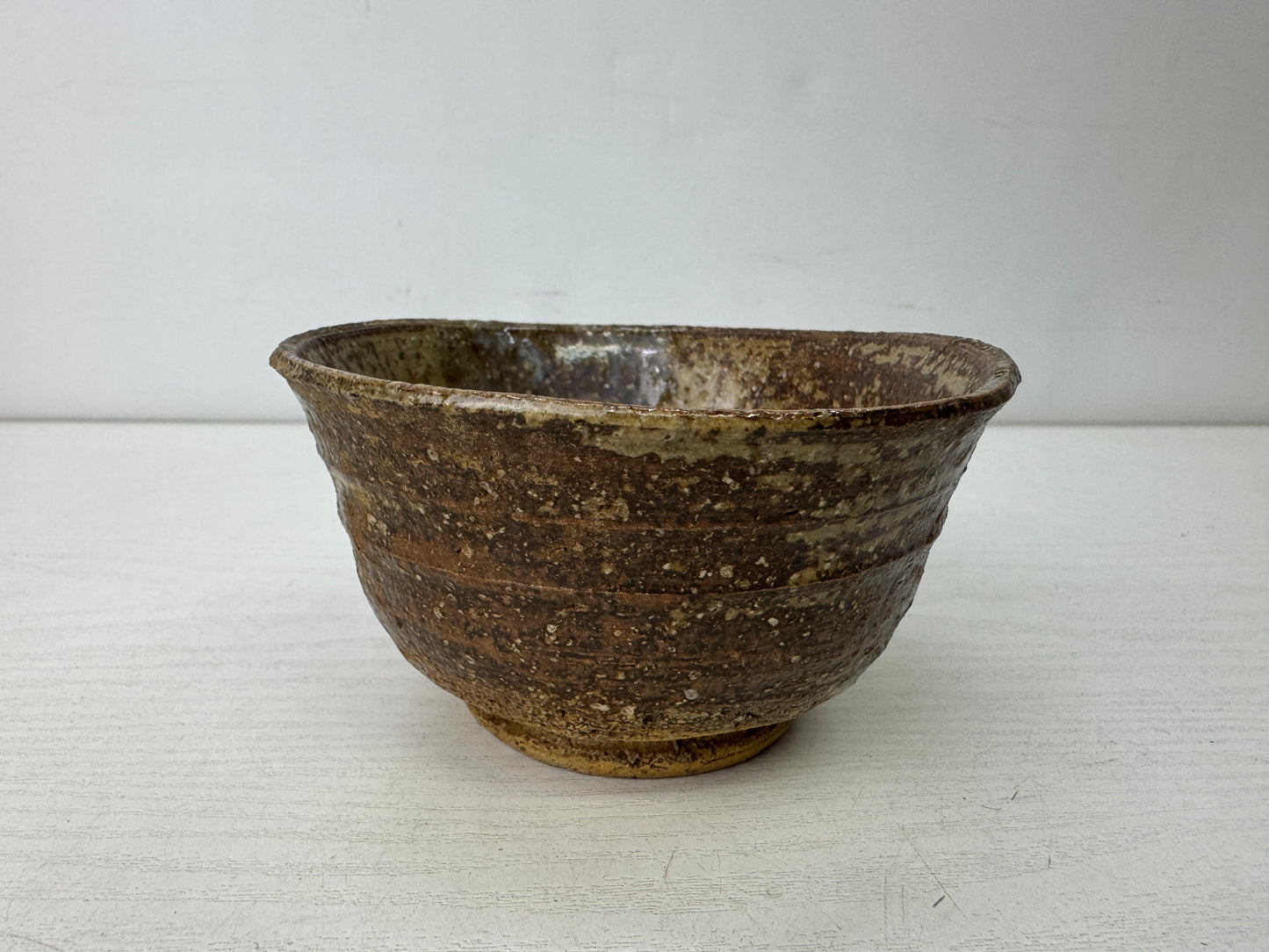 Y9884 CHAWAN Mino-ware bowl box Japan antique tea ceremony pottery cup teacup