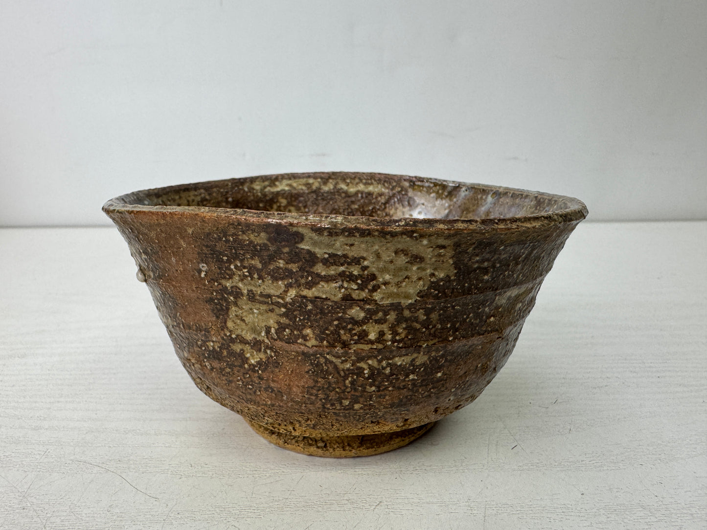 Y9884 CHAWAN Mino-ware bowl box Japan antique tea ceremony pottery cup teacup