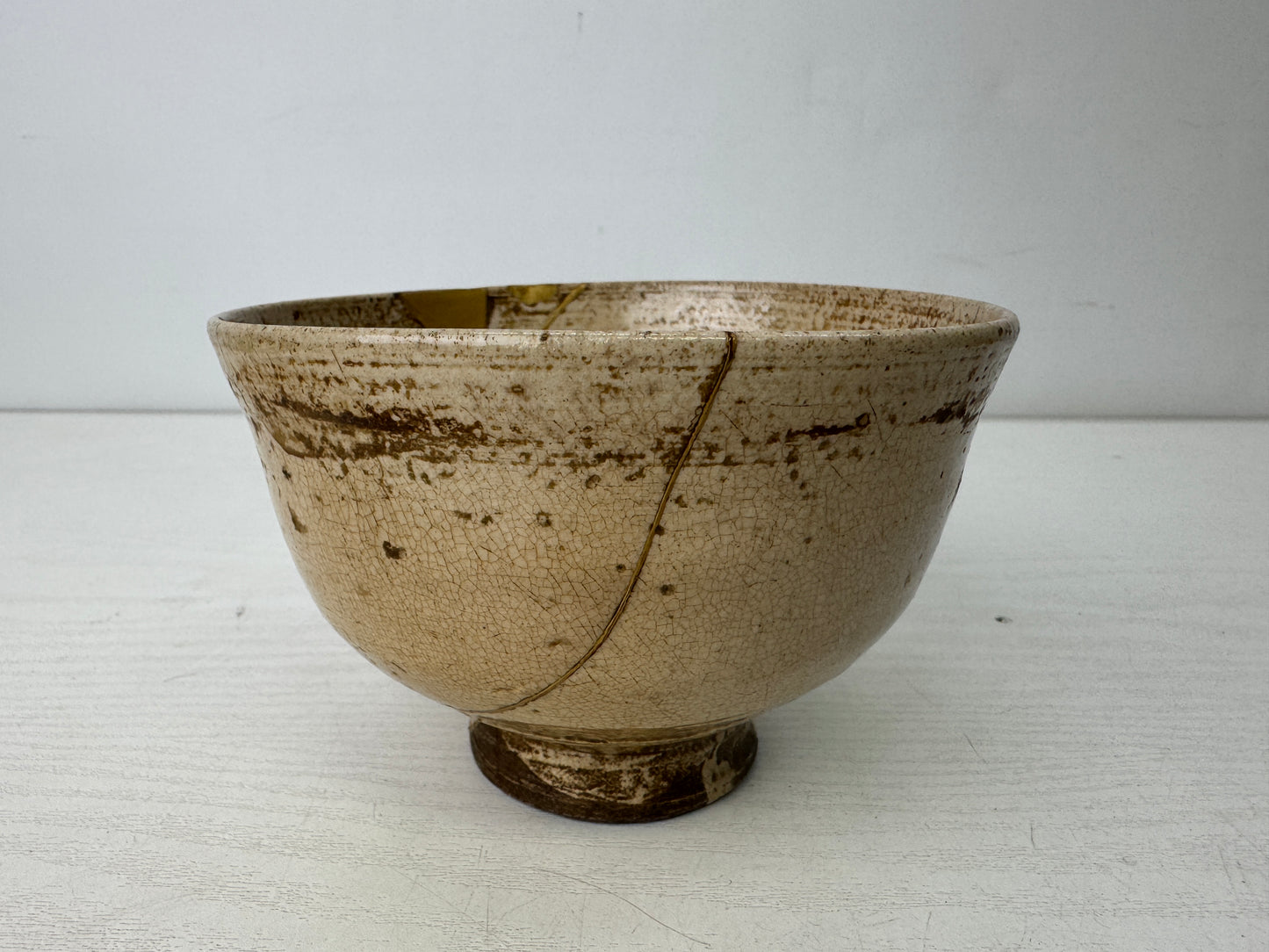 Y9885 CHAWAN Gohon Korean bowl kintsugi box Korea antique tea ceremony pottery