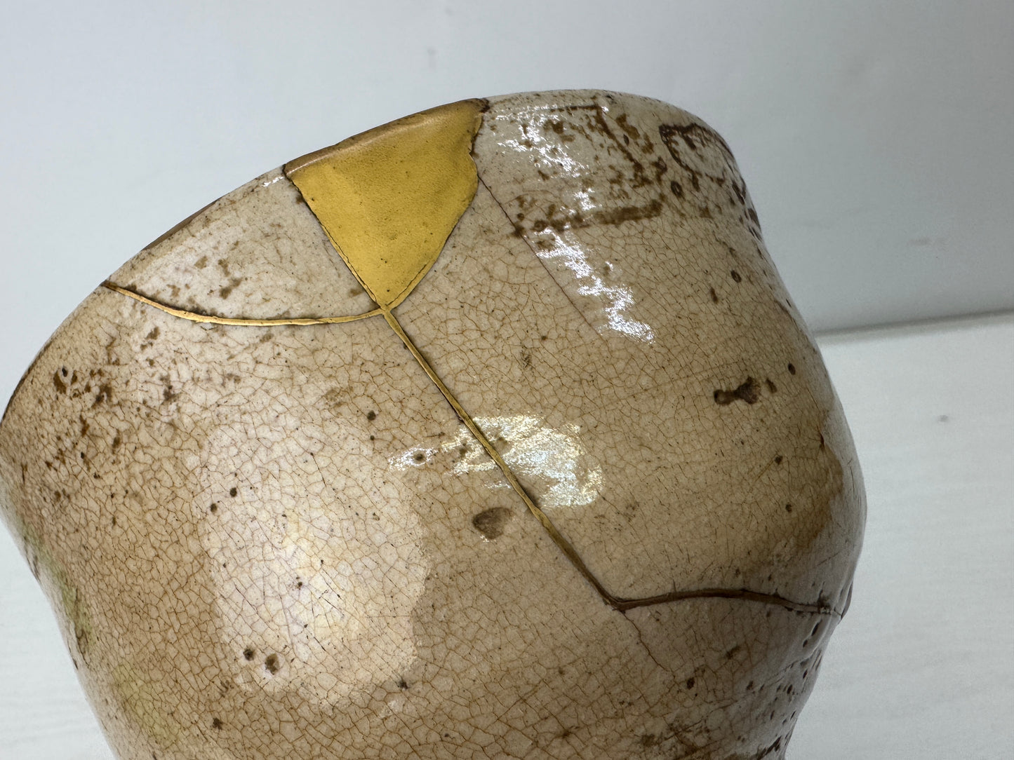 Y9885 CHAWAN Gohon Korean bowl kintsugi box Korea antique tea ceremony pottery