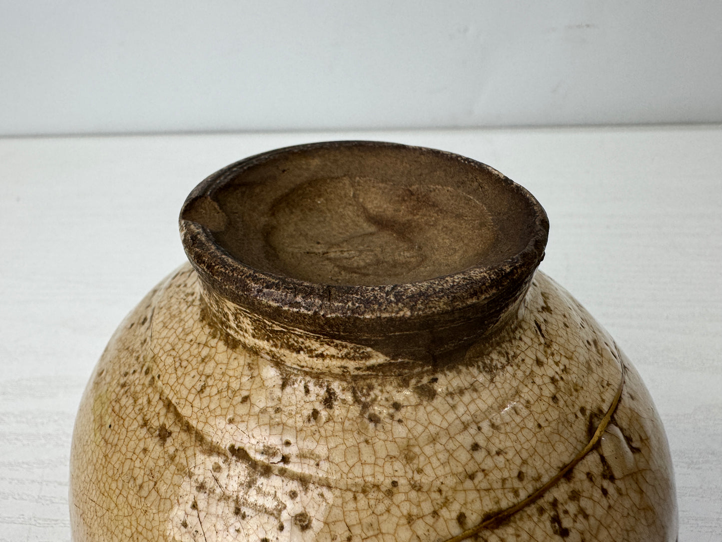 Y9885 CHAWAN Gohon Korean bowl kintsugi box Korea antique tea ceremony pottery