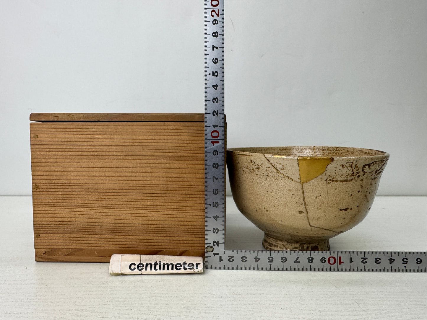 Y9885 CHAWAN Gohon Korean bowl kintsugi box Korea antique tea ceremony pottery