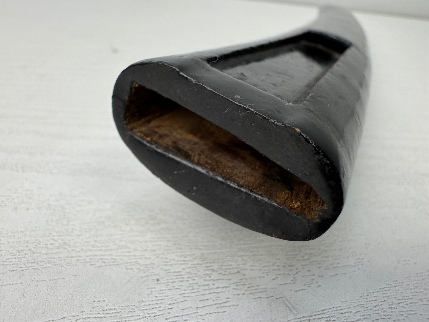 Y9888 SAYA black lacquer scabbard sword fittings Japan antique samurai katana