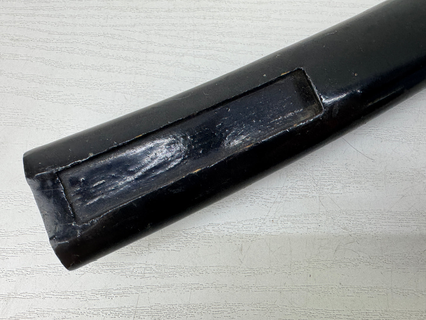 Y9888 SAYA black lacquer scabbard sword fittings Japan antique samurai katana