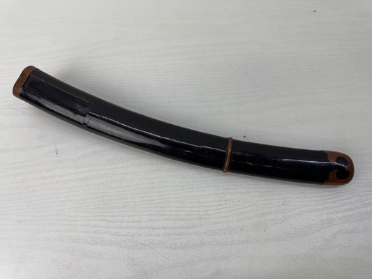 Y9889 SAYA black lacquer scabbard metal fittings Japan antique samurai katana