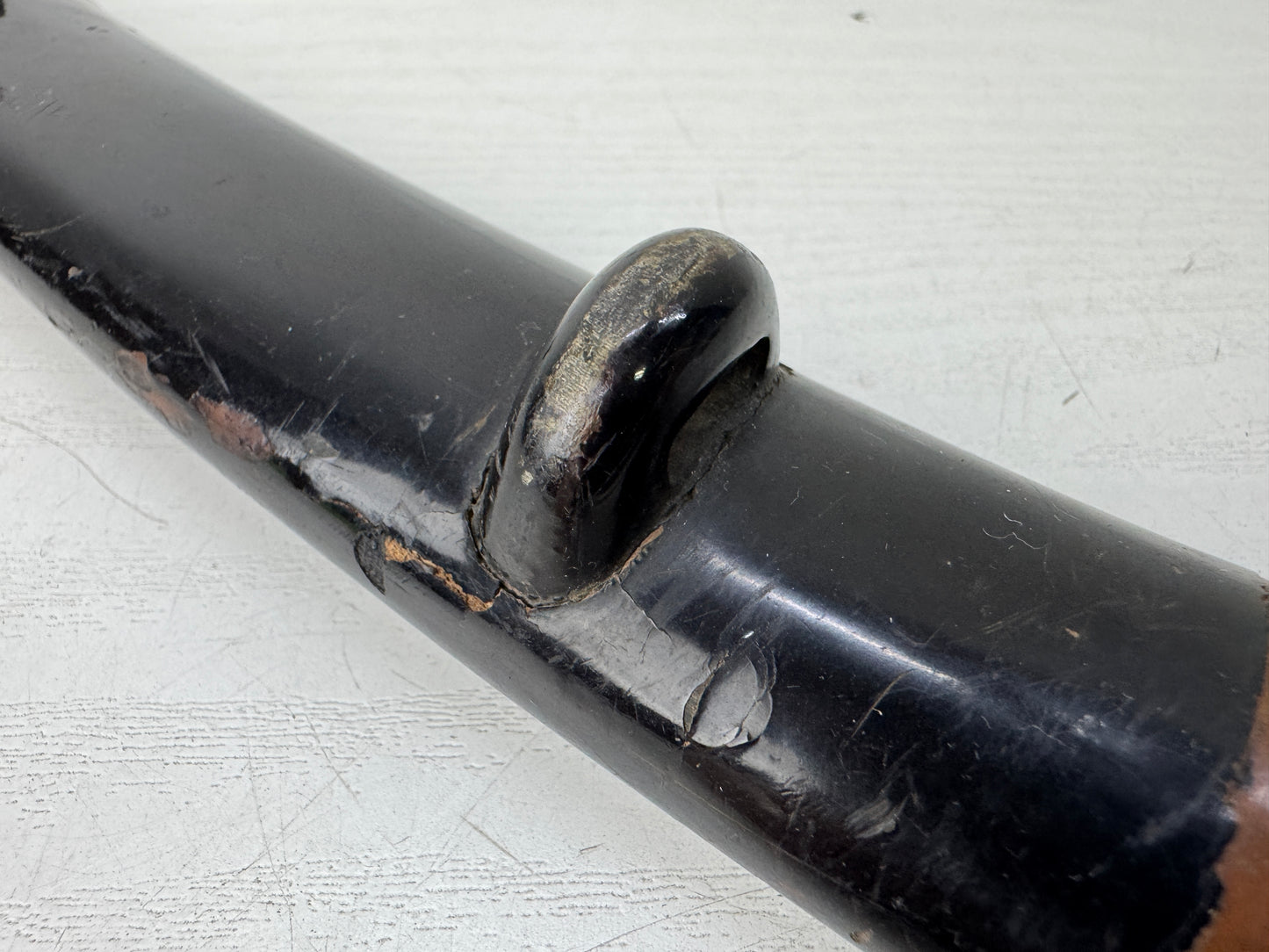 Y9889 SAYA black lacquer scabbard metal fittings Japan antique samurai katana