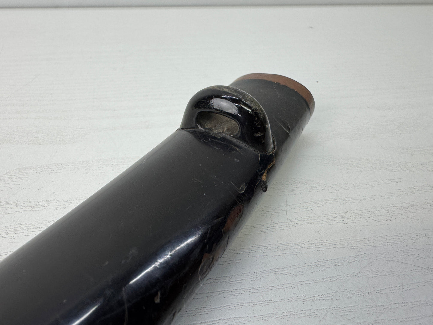 Y9889 SAYA black lacquer scabbard metal fittings Japan antique samurai katana