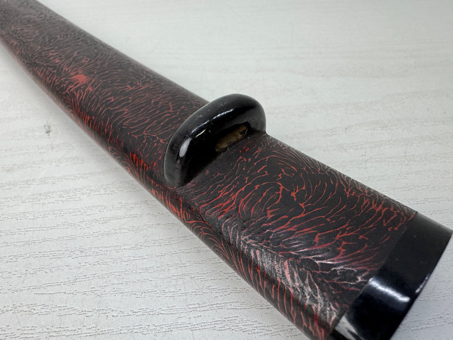 Y9890 SAYA lacquered scabbard short sword fittings Japan antique samurai katana