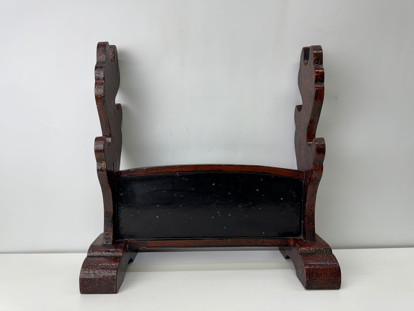 Y9891 OKIMONO Samurai sword rack Wakasa lacquer armor  Japan antique interior