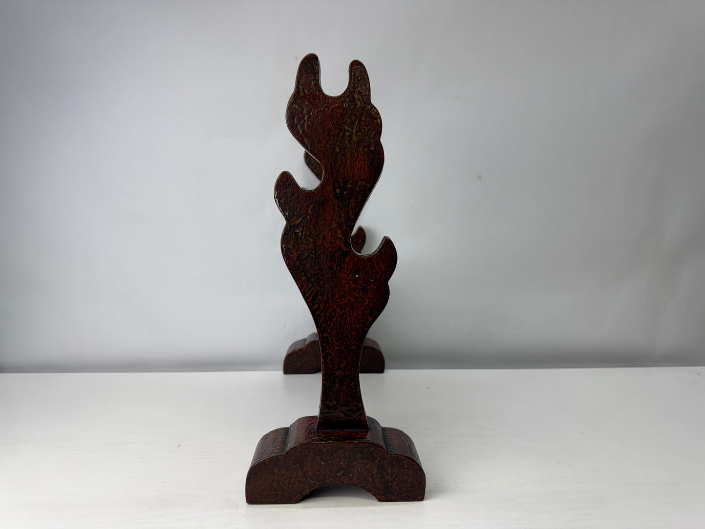 Y9891 OKIMONO Samurai sword rack Wakasa lacquer armor  Japan antique interior