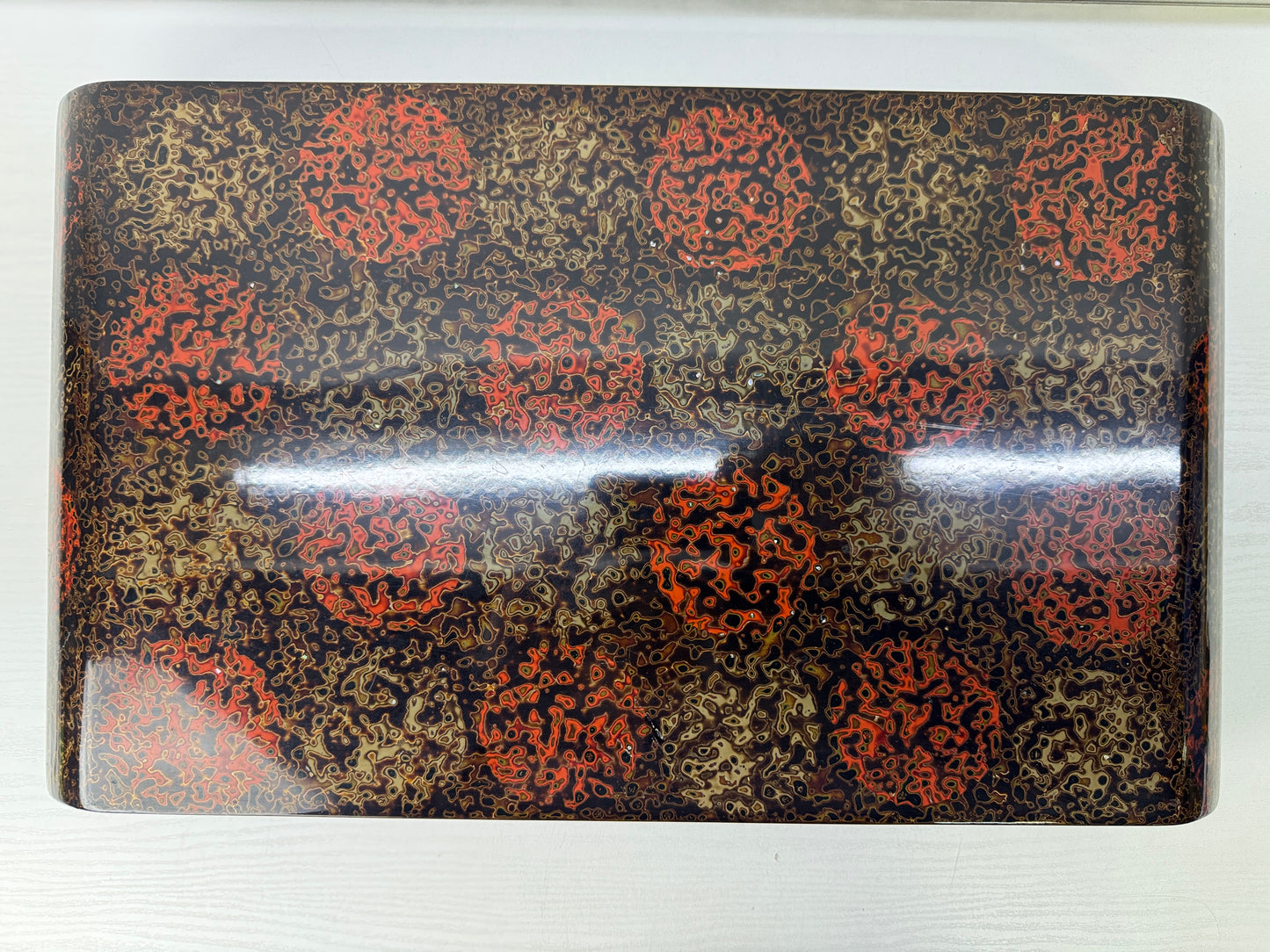 Y9892 FLOWER STAND Wakasa lacquer Cabriole legs Japan antique ikebana interior