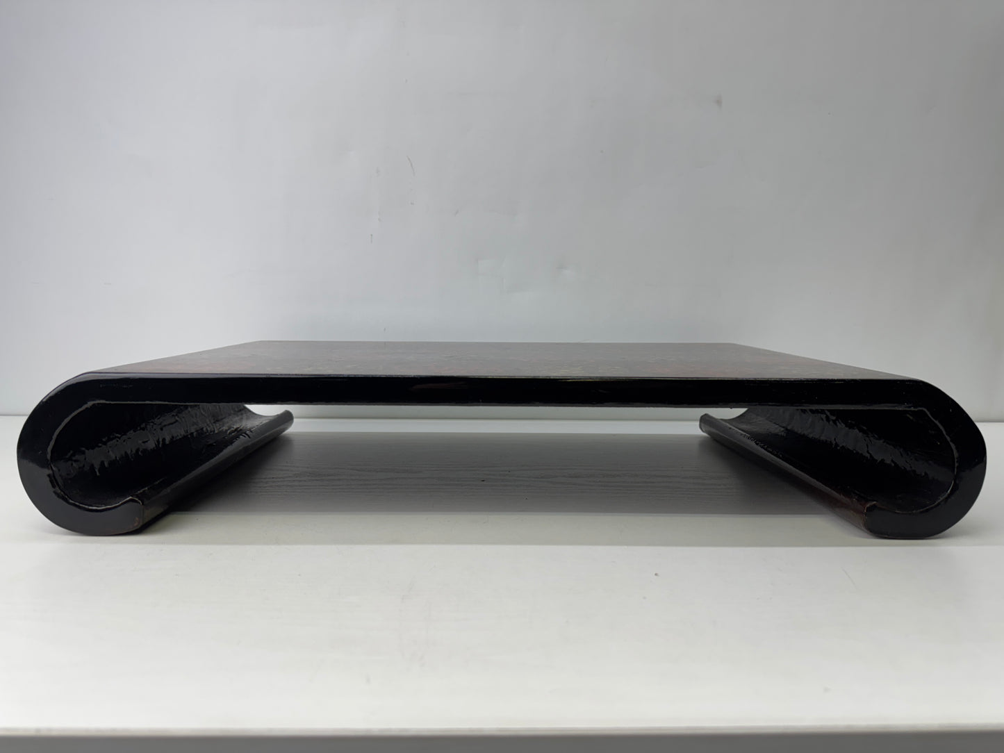 Y9892 FLOWER STAND Wakasa lacquer Cabriole legs Japan antique ikebana interior