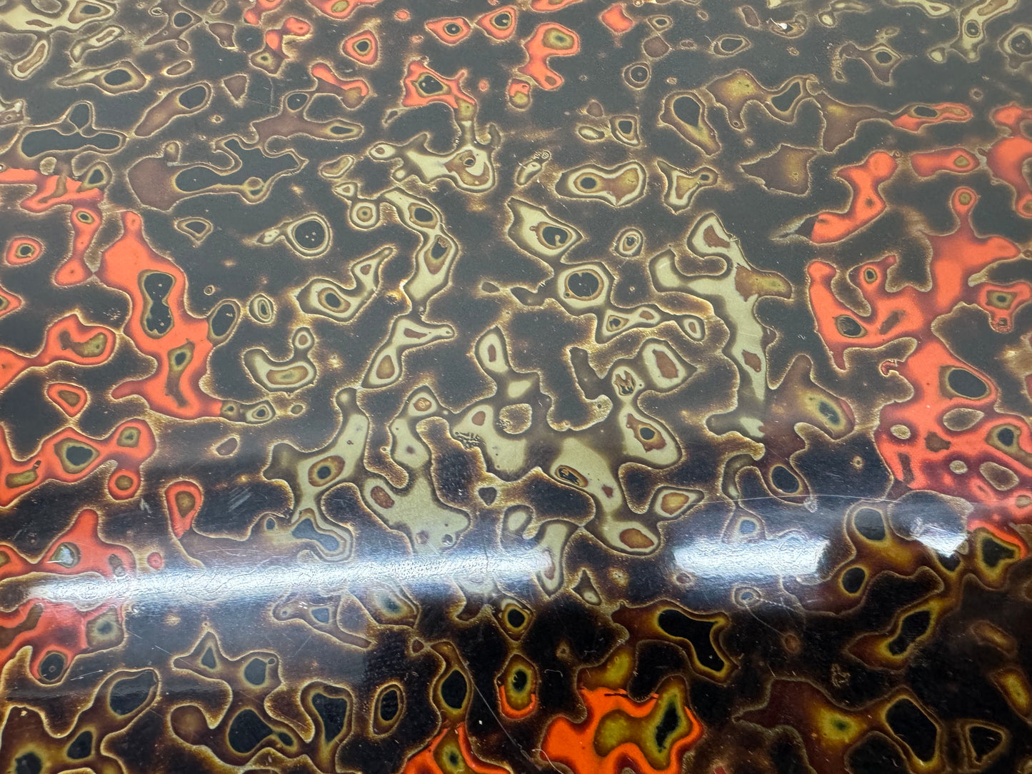 Y9892 FLOWER STAND Wakasa lacquer Cabriole legs Japan antique ikebana interior