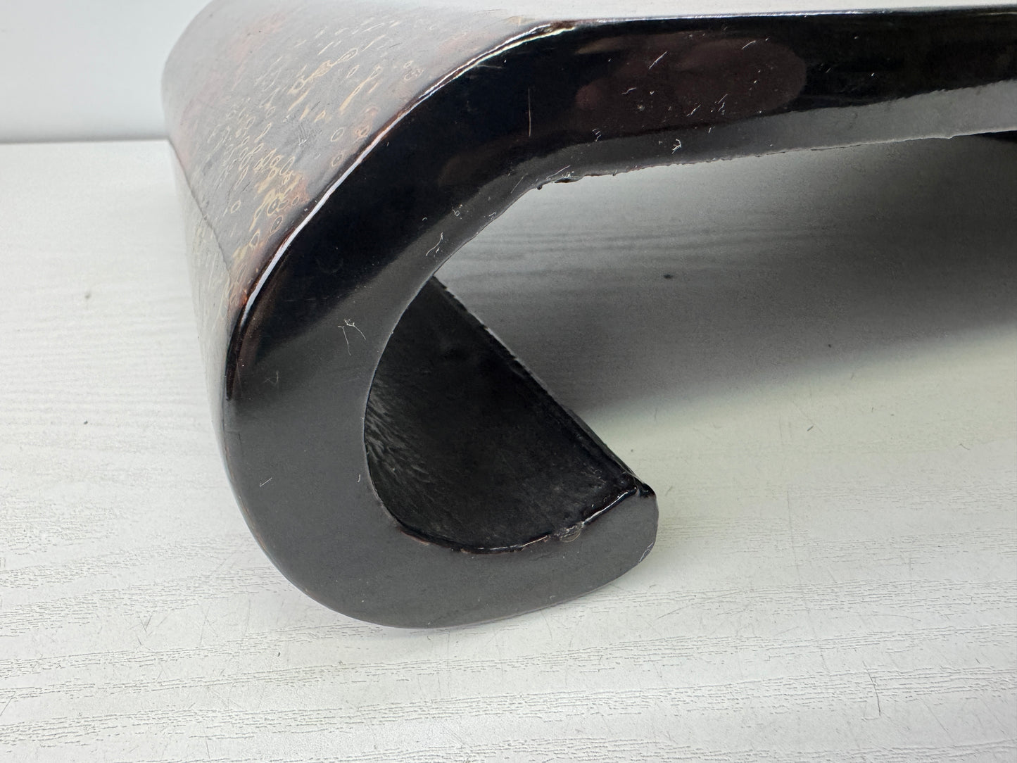 Y9892 FLOWER STAND Wakasa lacquer Cabriole legs Japan antique ikebana interior