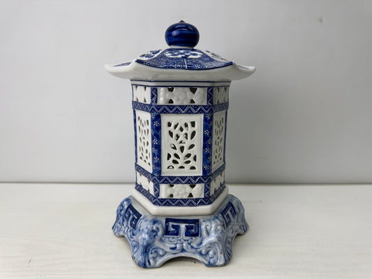 Y9893 TOUROU ceramic Lantern stationary type Japan antique interior lighting