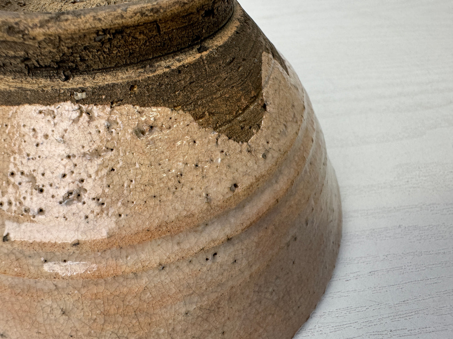 Y9903 CHAWAN Hagi-ware bowl box Old Hagi Japan antique tea ceremony pottery cup