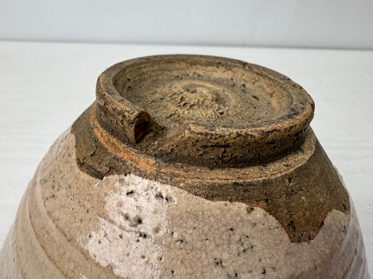 Y9903 CHAWAN Hagi-ware bowl box Old Hagi Japan antique tea ceremony pottery cup