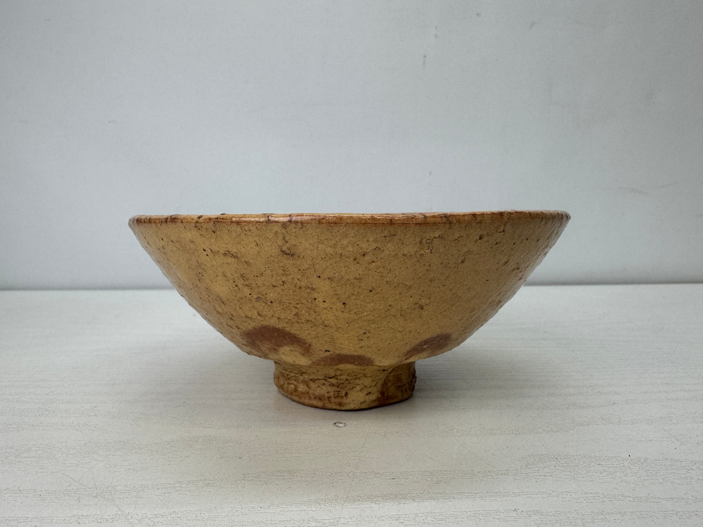 Y9904 CHAWAN Hagi-ware Ido bowl signed box Japan antique tea ceremony pottery