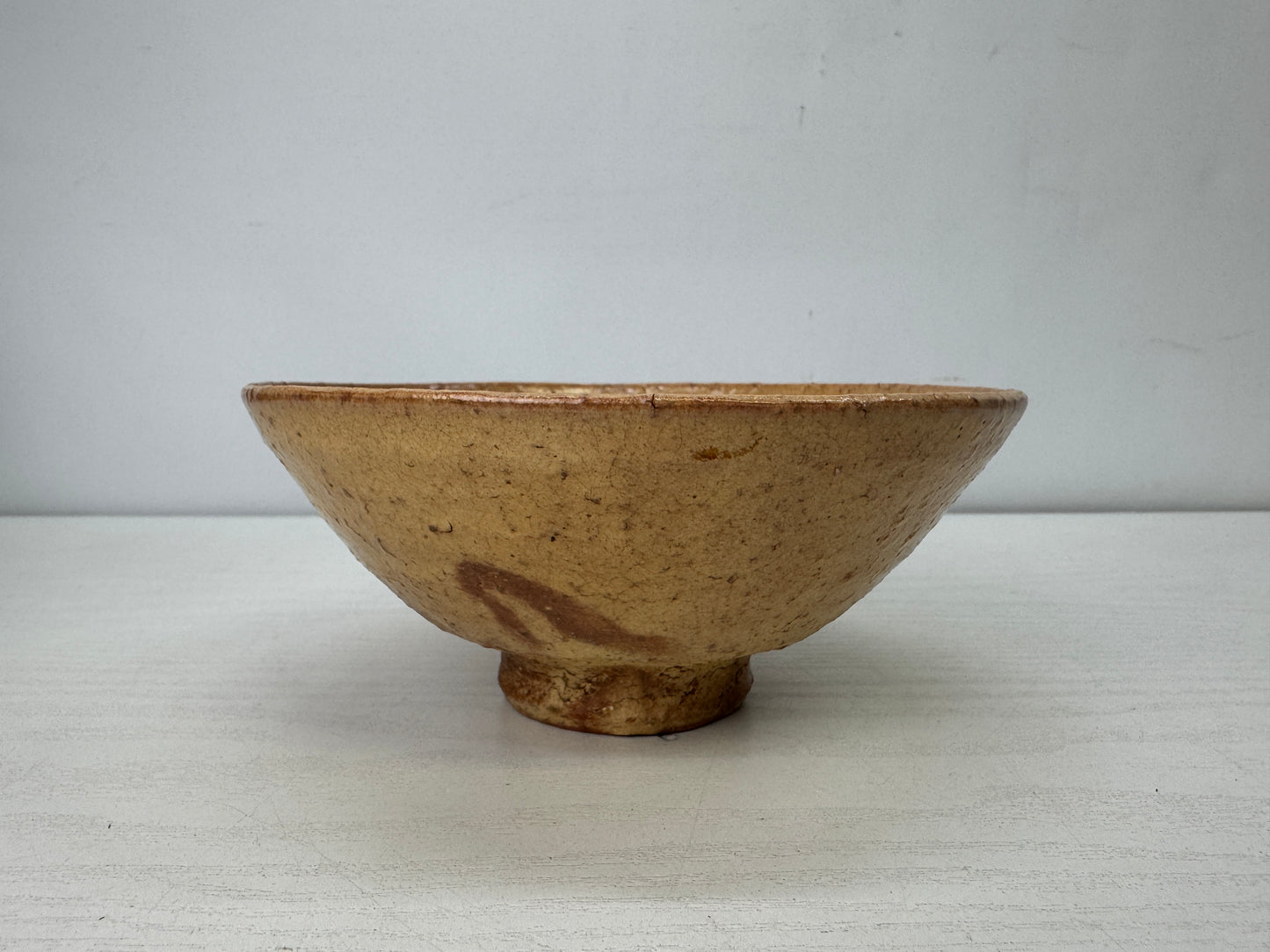 Y9904 CHAWAN Hagi-ware Ido bowl signed box Japan antique tea ceremony pottery