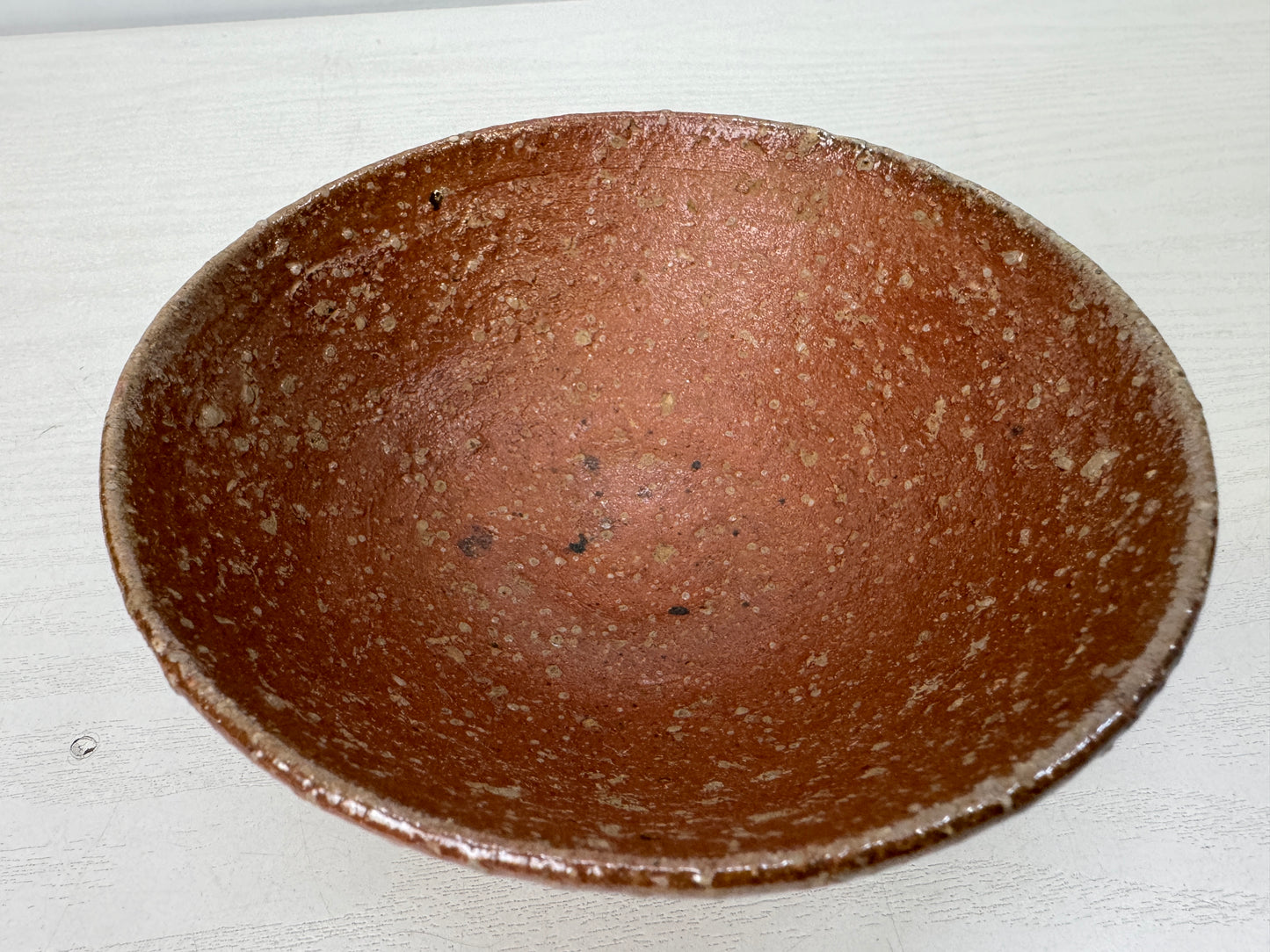 Y9906 CHAWAN Shigaraki-ware bowl signed box Japan antique tea ceremony pottery