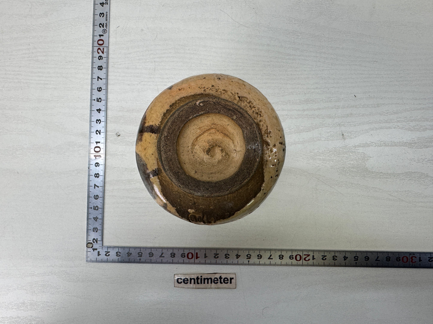 Y9907 CHAWAN Raku-ware tube bowl signed box Japan antique tea ceremony pottery