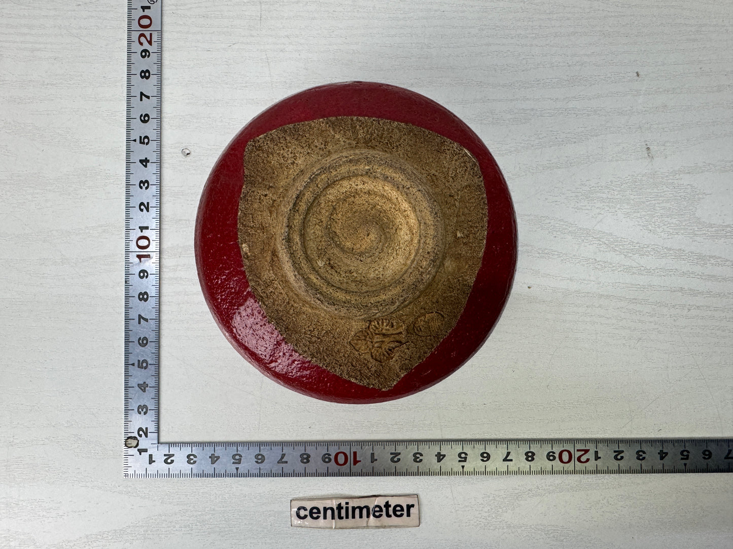 Y9908 CHAWAN Seto-ware bright red bowl signed box Japan antique tea ceremony cup