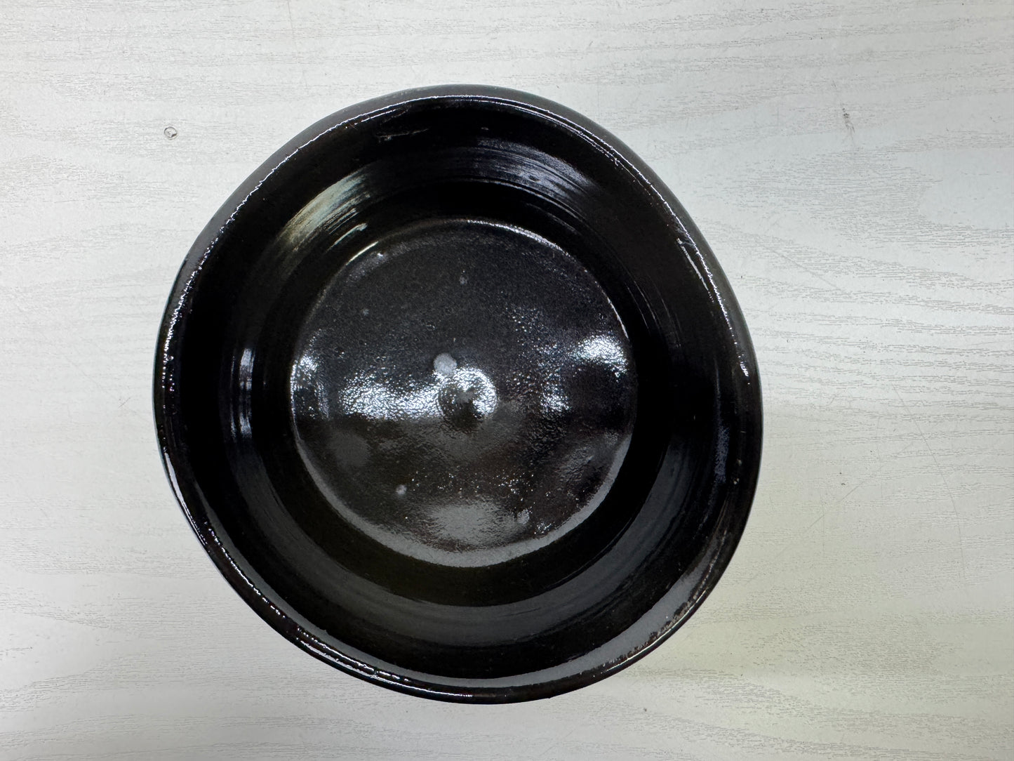 Y9913 CHAWAN Seto-ware black bowl signed box Japan antique tea ceremony pottery